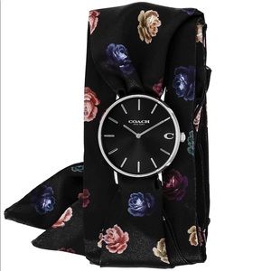 Coach peony satin scarf watch